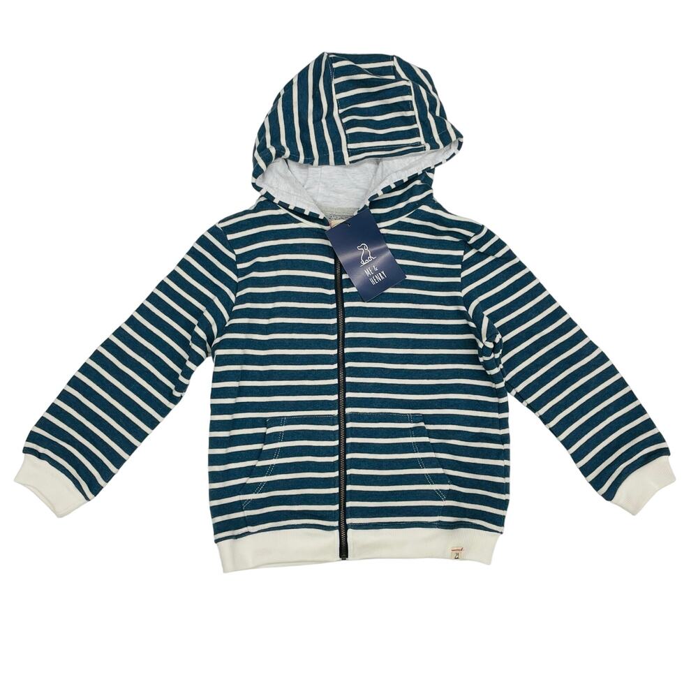 NWT Me & Henry 4-5Y Blue Stripe Parsons Hoodie